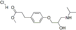 4-{[3-(1-甲基乙基氨基)-2-羥基]丙氧基}苯丙酸甲酯鹽酸鹽
