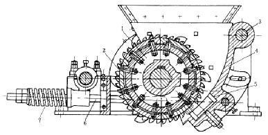 單齒輥破碎機示意圖