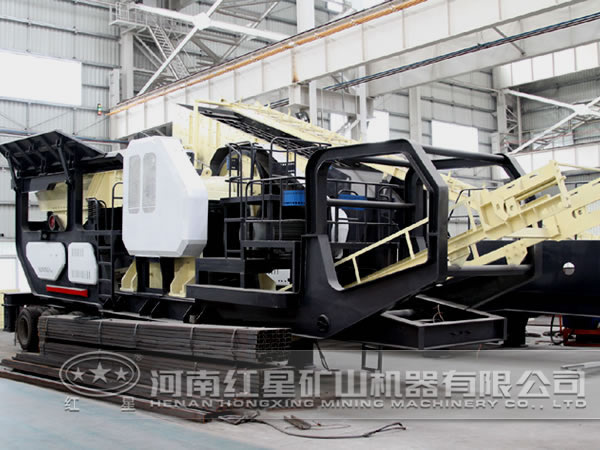 花崗巖輪胎移動破碎站