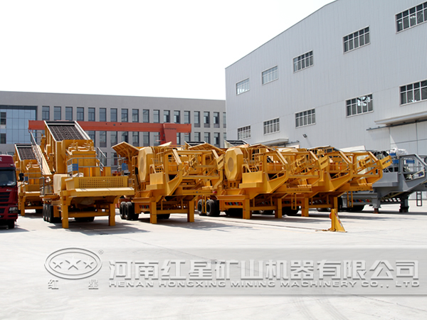 花崗巖輪胎移動破碎站