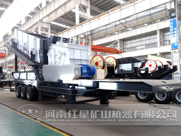 花崗巖輪胎移動破碎站