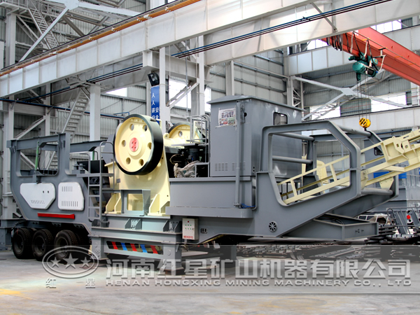 時產超150噸石英石移動破碎站