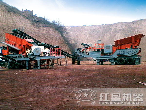 環保移動破碎站生產現場