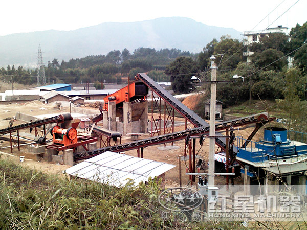 石灰石制砂機客戶現場