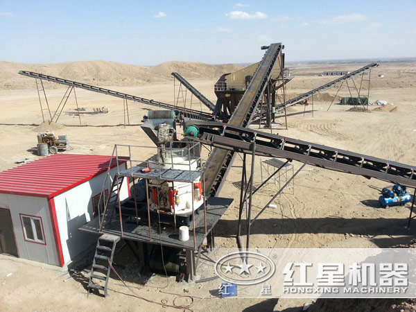 時產800噸鵝卵石制砂生產線投資較小