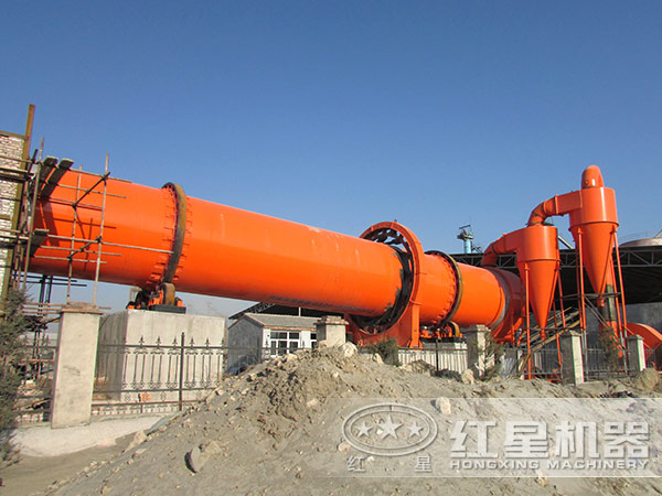 水渣烘干機工作現場