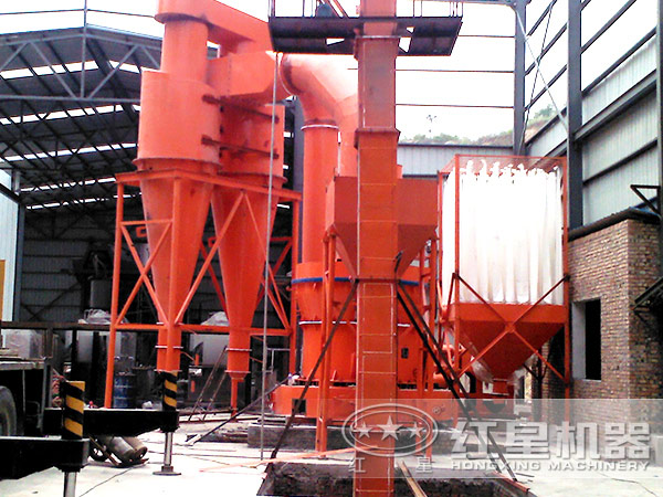 陜西某石灰石磨粉加工廠現場