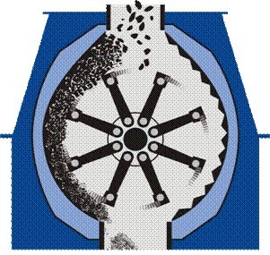 錘式破碎機原理圖