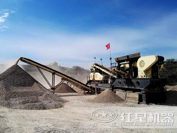 車載式打石子機(jī)現(xiàn)場