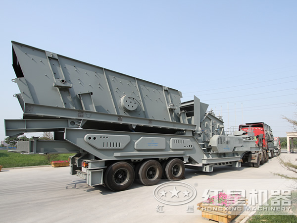 100tph建筑垃圾移動破碎站運輸圖